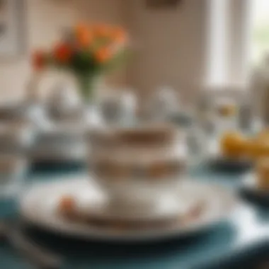 Stylish table setting featuring the Portmeirion gravy boat