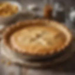 Golden brown baked pie crust