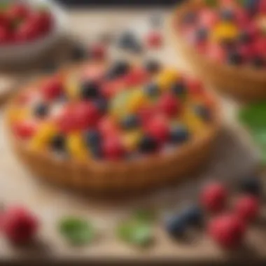 Colorful Fruit Tart A vibrant fruit tart topped with fresh berries