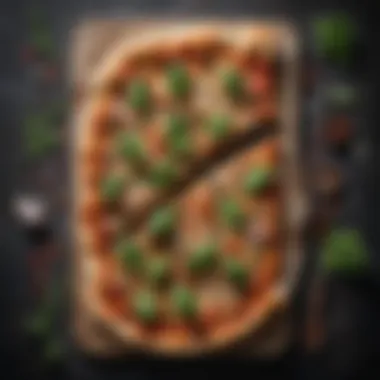 Garnished Pizza Slice with Fresh Herbs Garnished pizza slice with fresh herbs