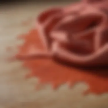 Different fabric types showing varying stain removal techniques