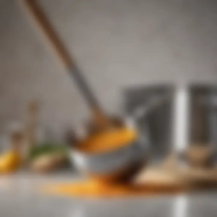 Close-up of Rosle ladle highlighting its high-quality materials.