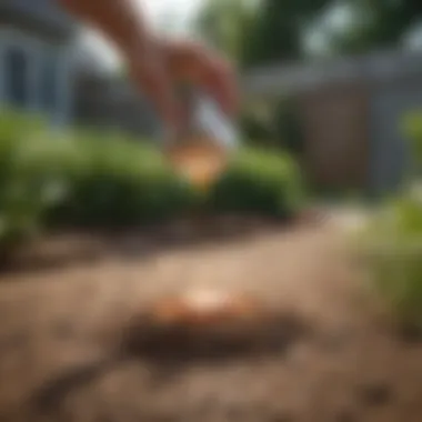 Application Methods for Yard Safety Applying mosquito repellent in the yard