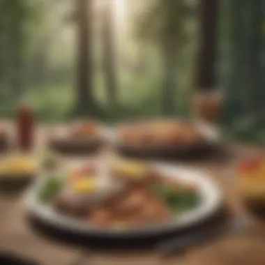 Enjoying Keto Meals in Nature A scenic outdoor setting with keto-friendly meals