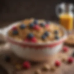 A bowl of healthy cereal with berries and nuts