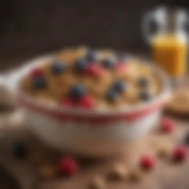 A bowl of healthy cereal with berries and nuts