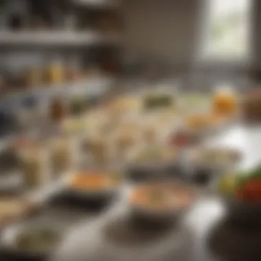Effective Meal Planning for Success An organized meal prep station with shakes and soups ready for the week