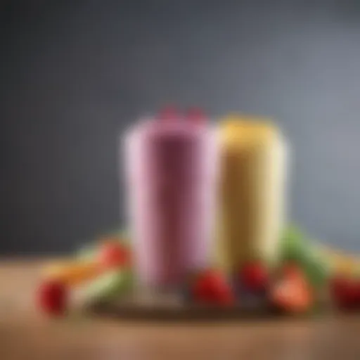 A vibrant array of nutritious shakes in various colors