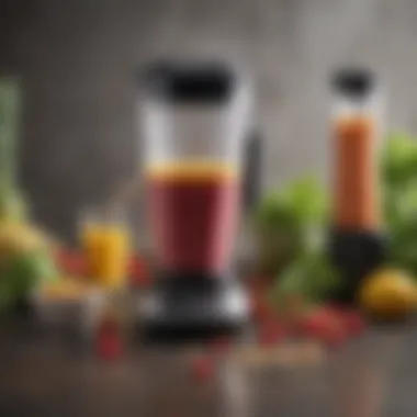 Close-up of smoothie ingredients beside a quiet blender