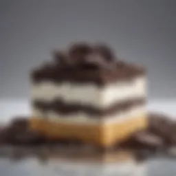 A tempting close-up of Sonic Oreo dessert showcasing its layers and textures.