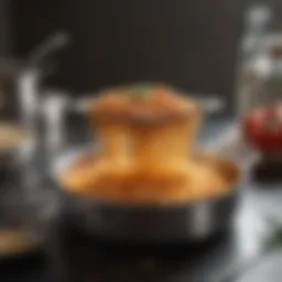 Innovative spaghetti pan with integrated strainer for easy draining