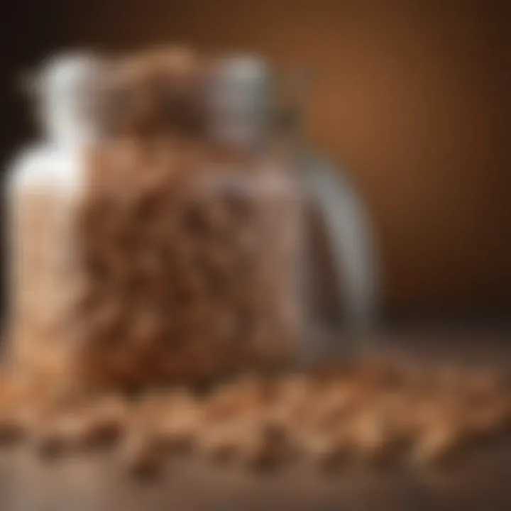 A glass jar filled with perfectly roasted salted peanuts ready for storage.