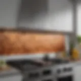 Modern kitchen with a sleek backsplash guard