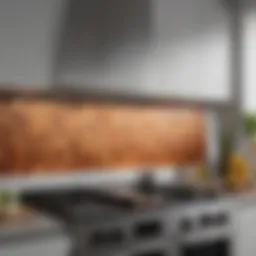 Modern kitchen with a sleek backsplash guard