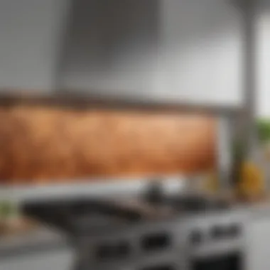 Sleek Design of a Modern Backsplash Guard Modern kitchen with a sleek backsplash guard