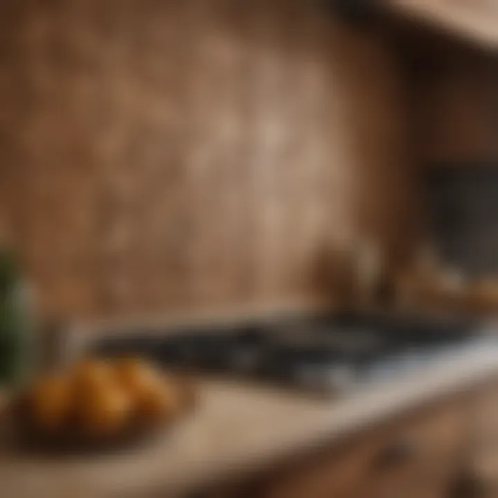 Elegant tile backsplash guard in a rustic kitchen