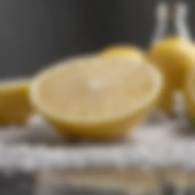 Natural Deodorizing Ingredients Natural ingredients used for deodorizing a freezer, including baking soda and lemon