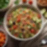 Vibrant bowl of quinoa salad with fresh vegetables