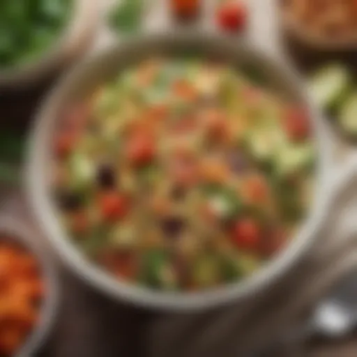 Vibrant bowl of quinoa salad with fresh vegetables