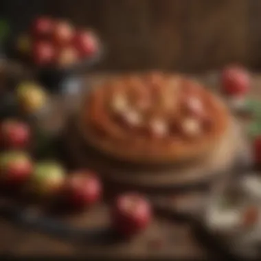 Freshly picked apples arranged artistically on a rustic wooden table