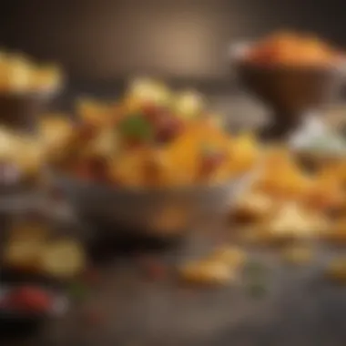 Flavors to Enhance Your Chips An array of flavorful seasonings and dips beside freshly made chips