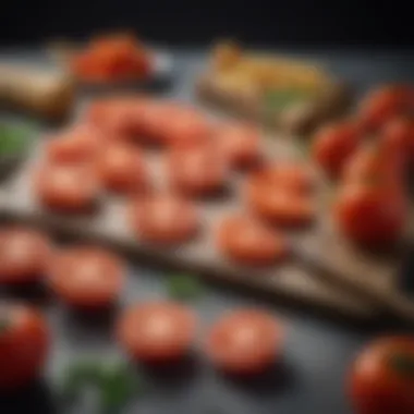 Essential Slicing Tools An array of slicing tools ideal for tomato preparation.