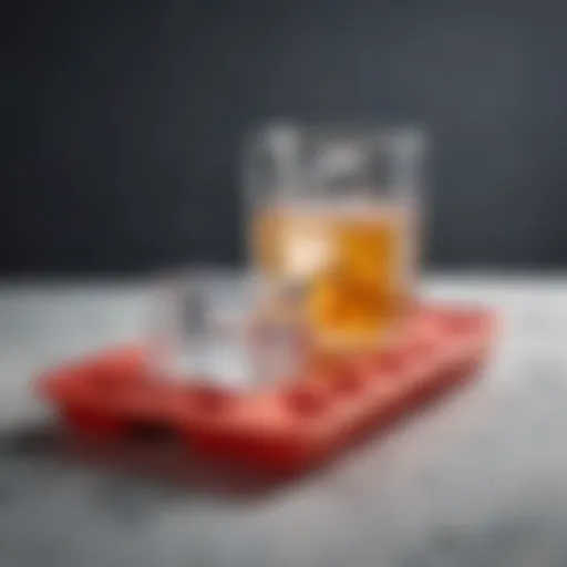 Innovative silicone ice cube tray design showcasing flexibility and ease of use