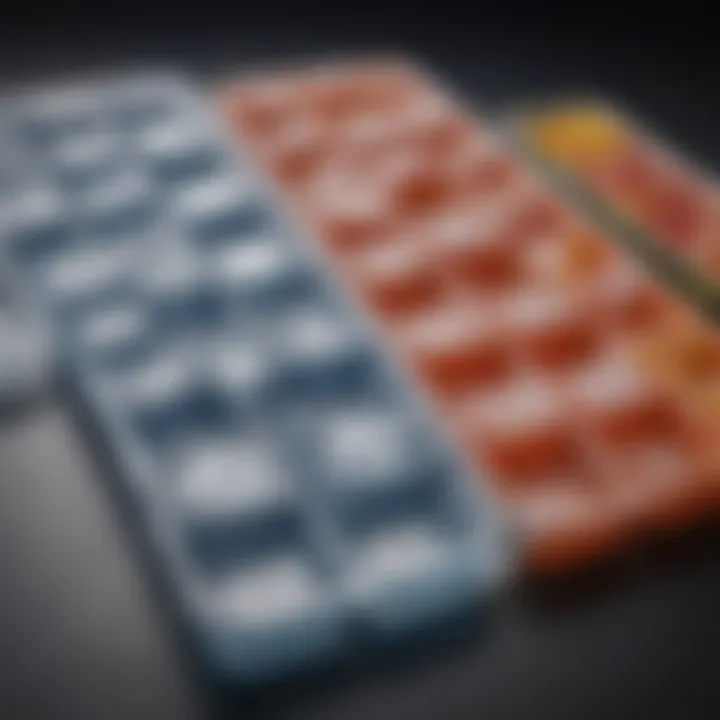 A comparison of various ice cube tray materials emphasizing functionality