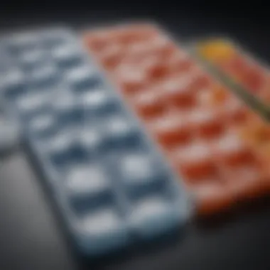 Materials Comparison of Ice Cube Trays A comparison of various ice cube tray materials emphasizing functionality