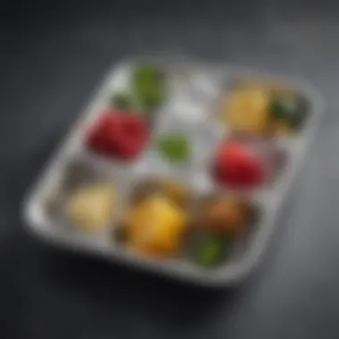 Modern Stainless Steel Ice Cube Tray A stylish stainless steel ice cube tray highlighting modern aesthetics