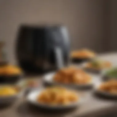 An assortment of deliciously prepared dishes from a Philips air fryer.