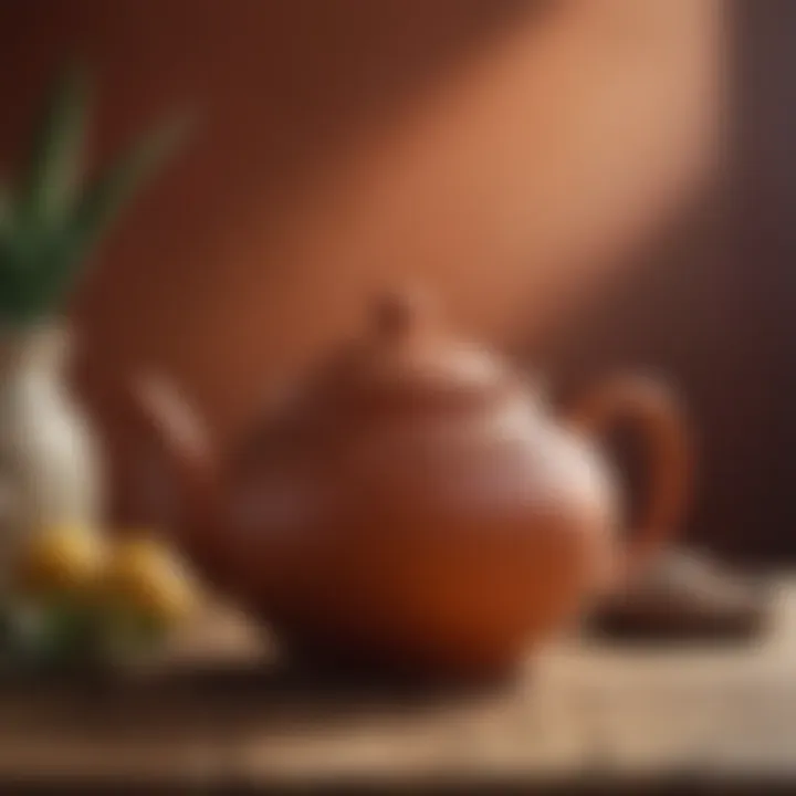 Traditional clay teapot emphasizing cultural significance in tea brewing.