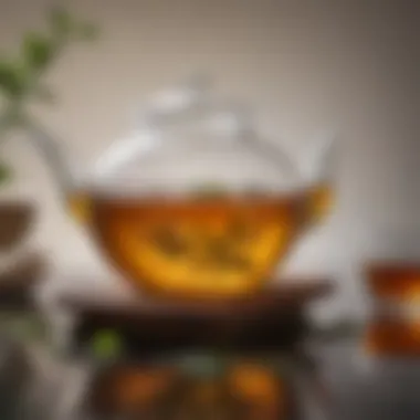 The Beauty of Brewing: A Glass Teapot Experience Glass teapot revealing the beauty of loose tea leaves while brewing.