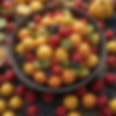 Assorted fruits in a bowl ready for cleaning