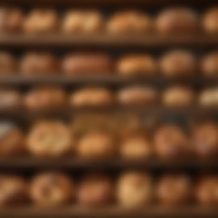 Varieties of bread on display at The Cheesecake Factory