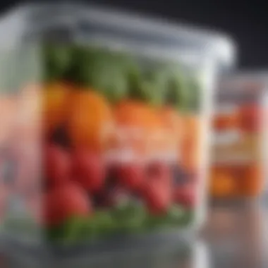 BPA-Free Plastic Container Close-up of a BPA-free plastic container with a secure lid