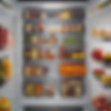 Well-Organized Refrigerator Organized refrigerator with neatly arranged food containers