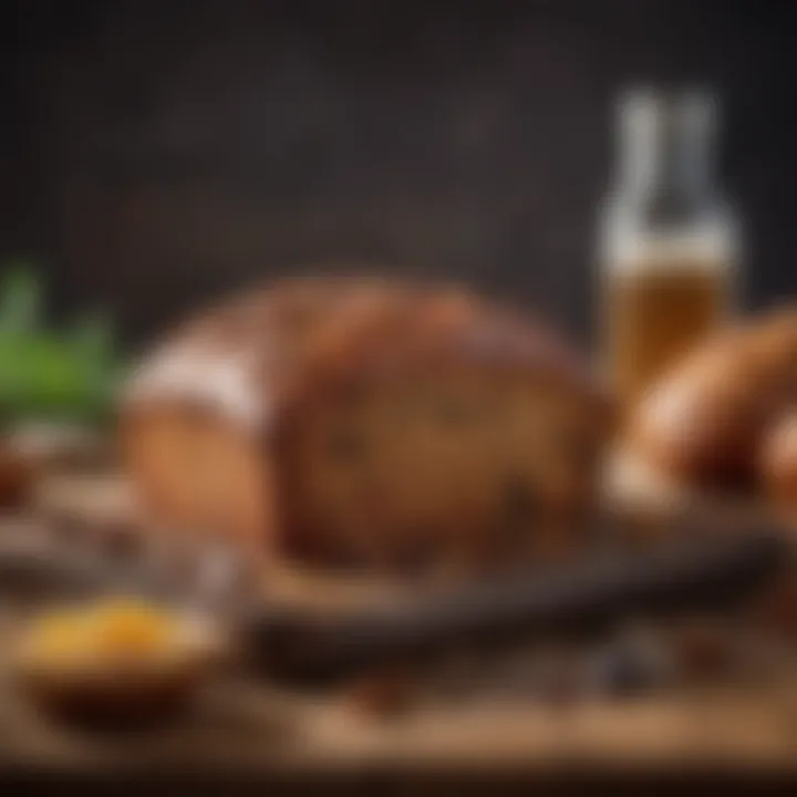 Selection of ingredients for tea loaf preparation