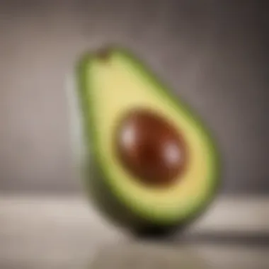 Vibrant Ripe Avocado Ripe avocado showcasing its vibrant skin texture
