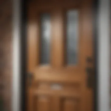 Close-up of front door materials highlighting durability and style