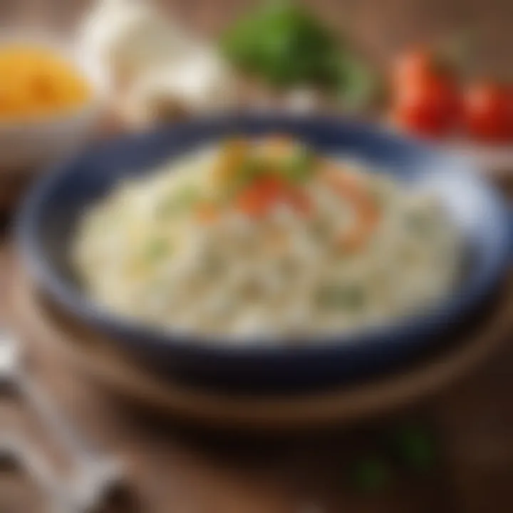 Cottage cheese incorporated in a savory dish