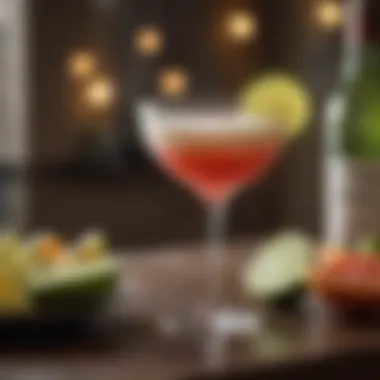 Presentation: Elevating the Daiquiri Experience A beautifully garnished daiquiri cocktail