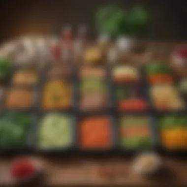 Effective Meal Planning for a Vegan Lifestyle An organized meal prep setup featuring labeled containers of vegan ingredients