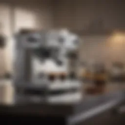 Stylish espresso machine on a modern kitchen countertop