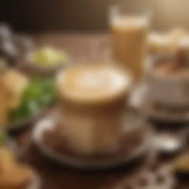 Integrating Butter Coffee into Dietary Regimens A vibrant array of dietary options including butter coffee, smoothies, and salads.