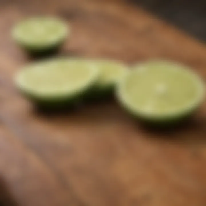 Lime slices arranged artistically on a wooden table, representing dietary versatility