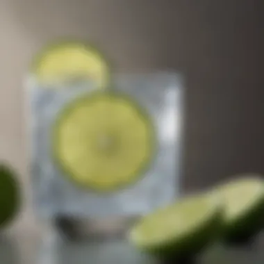 A refreshing glass of lime-infused water, symbolizing hydration and health