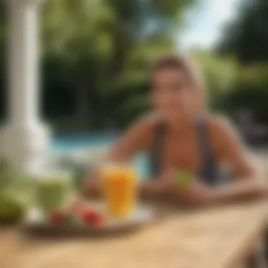 Savoring Smoothies Outdoors A person enjoying a smoothie in a relaxed outdoor setting