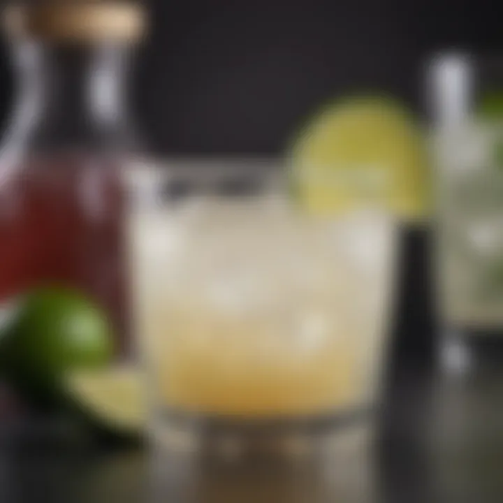 A refreshing skinny margarita cocktail served in a crystal glass with a lime wedge