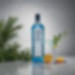 Elegant Bombay Sapphire cocktail garnished with botanicals